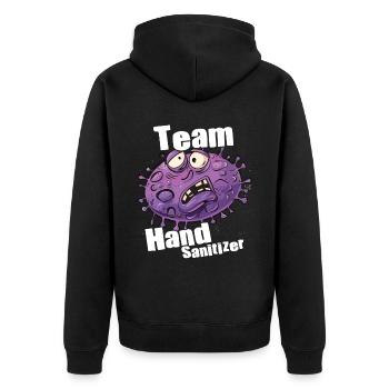 Hand sanitizer Hand washing - Unisex Premium Organic Zip Hoodie - black - Back - Nico (187cm)