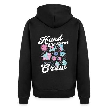 Hand sanitizer Hand washing - Unisex Premium Organic Zip Hoodie - black - Back - Nico (187cm)