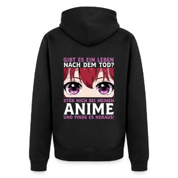 Anime Manga Otaku Japan Waifu Anime Girl Cosplay - Unisex Premium Organic Zip Hoodie - black - Back - Nico (187cm)