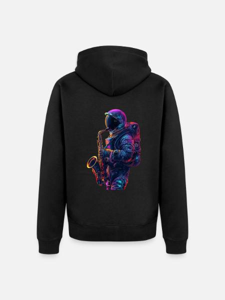 Saxophone astronaute - Veste à capuche bio Premium Unisexe - noir
