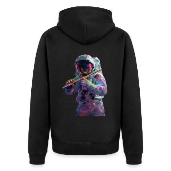 Flûte d’astronaute - Veste à capuche bio Premium Unisexe - noir - Dos - Nico (187cm)