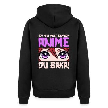 Anime Manga Otaku Japan Waifu Anime Girl Cosplay - Unisex Premium Organic Zip Hoodie - black - Back - Nico (187cm)
