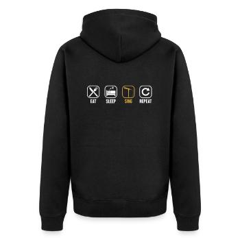 Eat Sleep Sing Repeat Opera House Vocalist Opera - Unisex Premium Organic Zip Hoodie - black - Back - Nico (187cm)