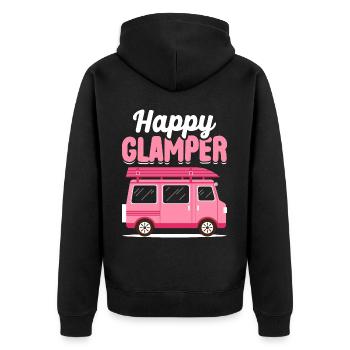 Camping Glamping Camping-car Camper Happy Glamper - Veste à capuche bio Premium Unisexe - noir - Dos - Nico (187cm)