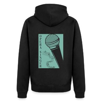 Chanteur d’opéra Chanteur d’opéra Chanteur ténor - Veste à capuche bio Premium Unisexe - noir - Dos - Nico (187cm)