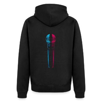 Opera House Vocalist Tenor Singer Lover Opera - Unisex Premium Organic Zip Hoodie - black - Back - Nico (187cm)