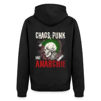 Punk Rock Pogo Anarchie Punks Punk Rocker Punk - Veste à capuche bio Premium Unisexe - noir - Dos - Nico (187cm)
