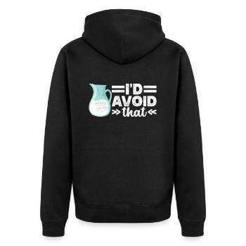 Lactose intolerance Lactose intolerant - Unisex Premium Organic Zip Hoodie - black - Back - Nico (187cm)