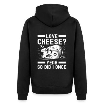 Lactose intolerance Lactose intolerant - Unisex Premium Organic Zip Hoodie - black - Back - Nico (187cm)