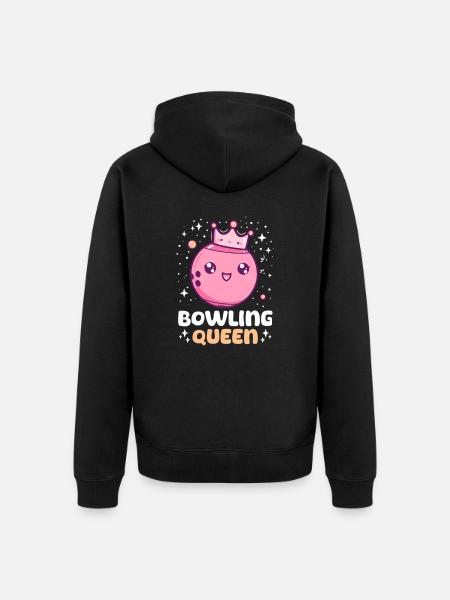 Bowling Bowling Queen - Unisex Premium Organic Zip Hoodie - black