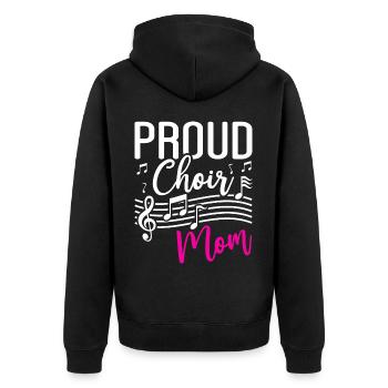 Fière chorale mère drôle chanteuse chantant chori - Veste à capuche bio Premium Unisexe - noir - Dos - Nico (187cm)