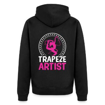 Trapéziste Cirque Fête Carnaval - Veste à capuche bio Premium Unisexe - noir - Dos - Nico (187cm)