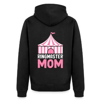 Ringmaster Mom Circus Party Carnival - Unisex Premium Organic Zip Hoodie - black - Back - Nico (187cm)
