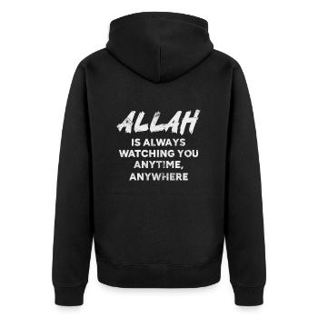 Musulman - Veste à capuche bio Premium Unisexe - noir - Dos - Nico (187cm)