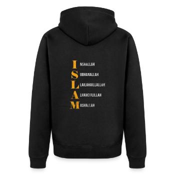 Musulman - Veste à capuche bio Premium Unisexe - noir - Dos - Nico (187cm)