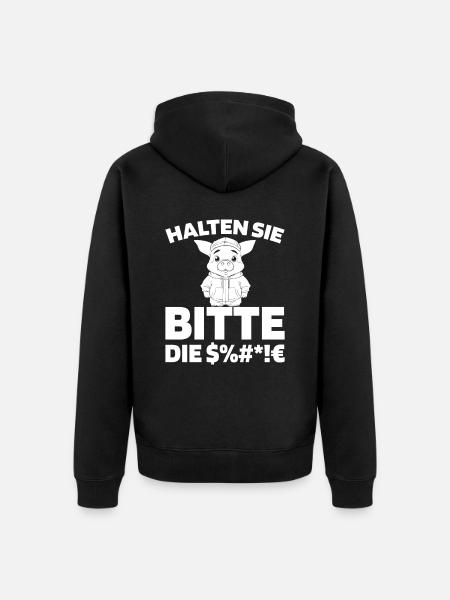 Pig Pig Farmer - Unisex Premium Organic Zip Hoodie - black