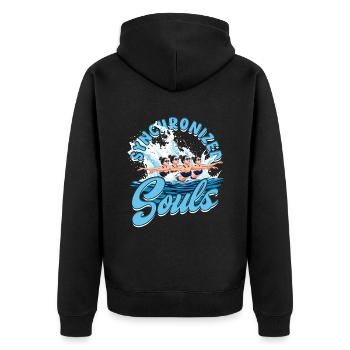 Synchronized Swimming Synchro Swimmers - Unisex Premium Organic Zip Hoodie - black - Back - Nico (187cm)