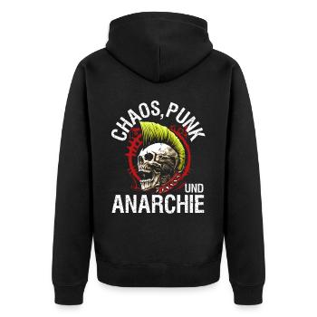 Punk Rock Pogo Anarchie Punks Punk Rocker Punk - Veste à capuche bio Premium Unisexe - noir - Dos - Nico (187cm)