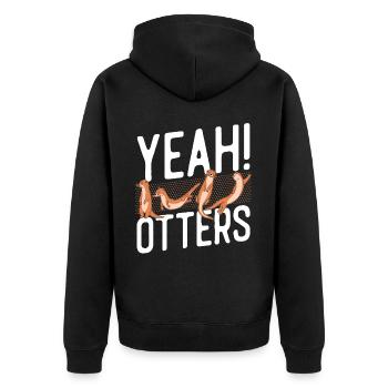 Loutre ! Loutres - Veste à capuche bio Premium Unisexe - noir - Dos - Nico (187cm)