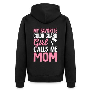 Ma fille garde de couleur préférée m’appelle maman drôle - Veste à capuche bio Premium Unisexe - noir - Dos - Nico (187cm)