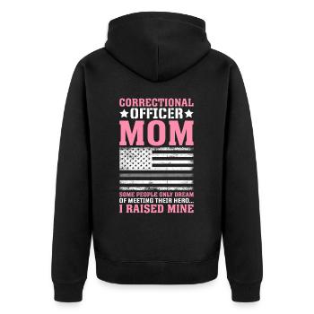 Une agente correctionnelle et une héroïne ont grandi en prison - Veste à capuche bio Premium Unisexe - noir - Dos - Nico (187cm)