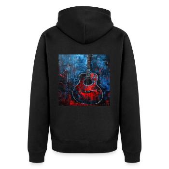 Guitare - Veste à capuche bio Premium Unisexe - noir - Dos - Nico (187cm)