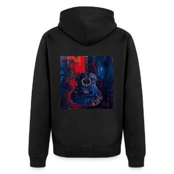 Guitare - Veste à capuche bio Premium Unisexe - noir - Dos - Nico (187cm)