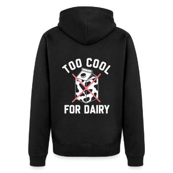 Intolérance au lactose Intolérance au lactose - Veste à capuche bio Premium Unisexe - noir - Dos - Nico (187cm)