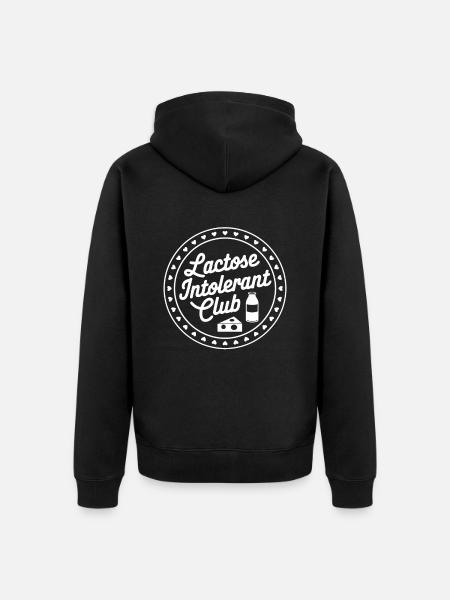 Lactose intolerance Lactose intolerant - Unisex Premium Organic Zip Hoodie - black