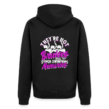 Synchronschwimmen Synchro Schwimmer - Unisex Premium Bio Zip Hoodie - Schwarz - Hinten - Nico (187cm)