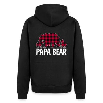 Papa Ours - Veste à capuche bio Premium Unisexe - noir - Dos - Nico (187cm)