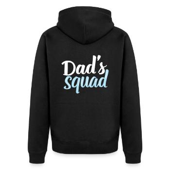 Dad's Squad Dad Dad Dad Birthday Dad - Unisex Premium Organic Zip Hoodie - black - Back - Nico (187cm)