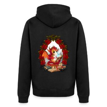 Dragon Noël Conte de fées Lecture Noël Noël - Veste à capuche bio Premium Unisexe - noir - Dos - Nico (187cm)