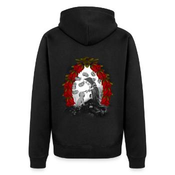 Fairy Tale Fairy Tale Character Ghost Halloween Cats Cat - Unisex Premium Organic Zip Hoodie - black - Back - Nico (187cm)