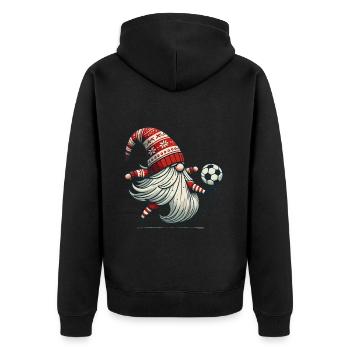 Football Gnome Noël Joueur Elfe - Veste à capuche bio Premium Unisexe - noir - Dos - Nico (187cm)