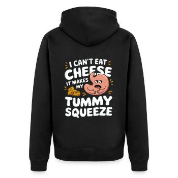 Intolérance au lactose Intolérance au lactose - Veste à capuche bio Premium Unisexe - noir - Dos - Nico (187cm)