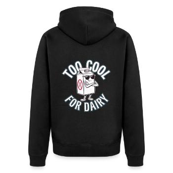 Intolérance au lactose Intolérance au lactose - Veste à capuche bio Premium Unisexe - noir - Dos - Nico (187cm)