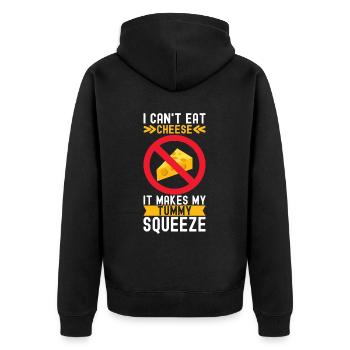 Lactose intolerance Lactose intolerant - Unisex Premium Organic Zip Hoodie - black - Back - Nico (187cm)