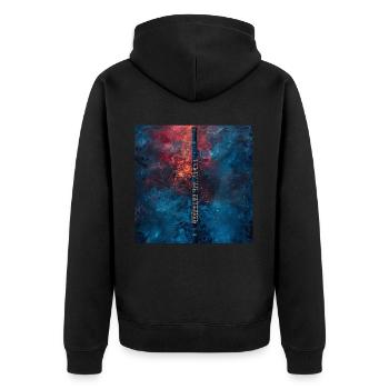 Flûte - Veste à capuche bio Premium Unisexe - noir - Dos - Nico (187cm)
