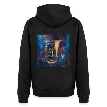Tuba - Veste à capuche bio Premium Unisexe - noir - Dos - Nico (187cm)