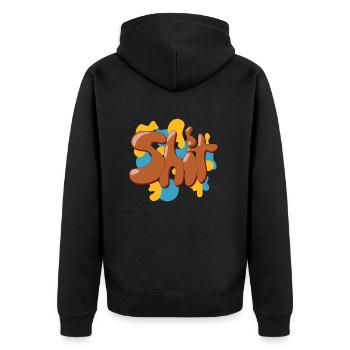 Merde - Veste à capuche bio Premium Unisexe - noir - Dos - Nico (187cm)