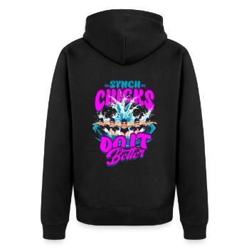 Les poussins synchronisés le font mieux Nage synchronisée - Veste à capuche bio Premium Unisexe - noir - Dos - Nico (187cm)