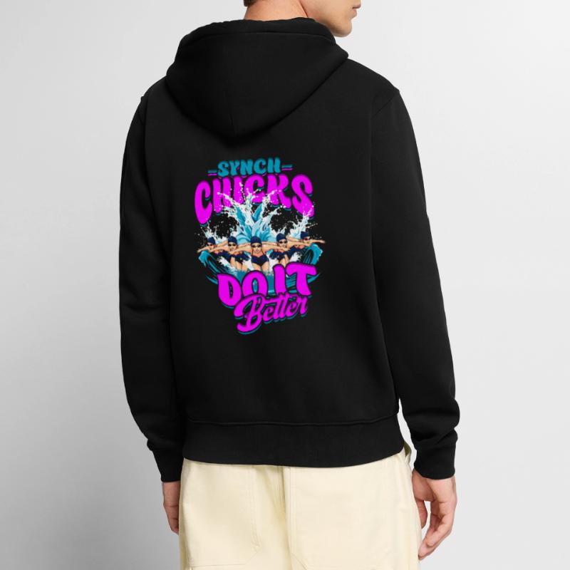Synchronschwimmen Synch Chicks Do It Better Unisex Premium Bio Zip Hoodie
