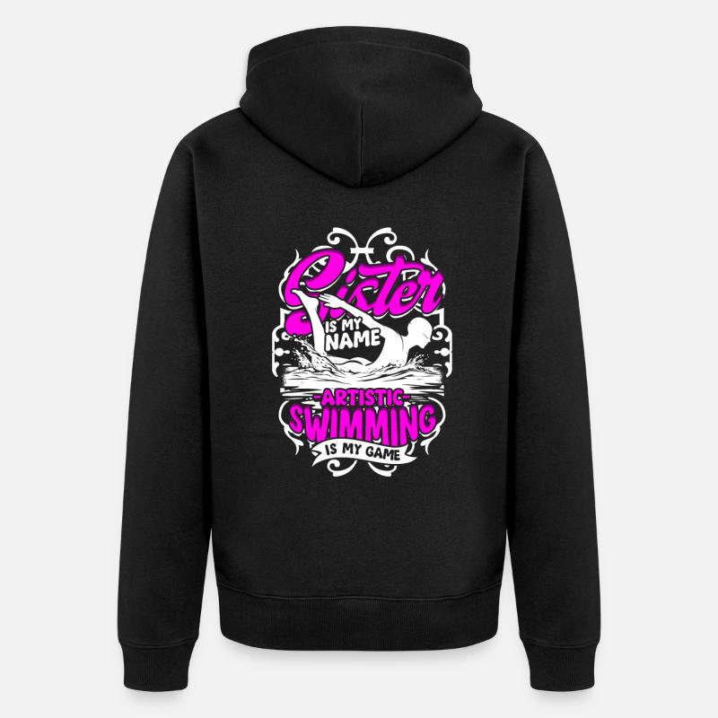 Nageuses synchronisées - Veste à capuche bio Premium Unisexe - noir