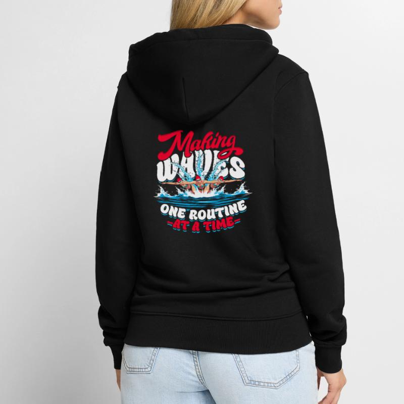 Synchronschwimmen Making Waves One Routine Unisex Premium Bio Zip Hoodie