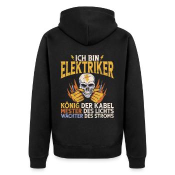 Electronicien Electrique Profession Volt Génie Electrique - Veste à capuche bio Premium Unisexe - noir - Dos - Nico (187cm)