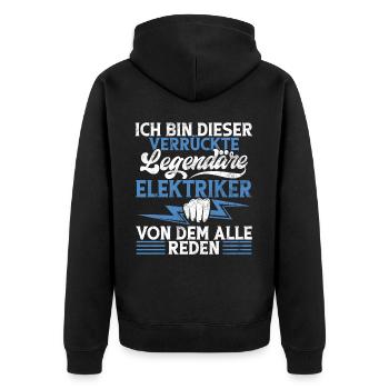 Electronicien Electrique Profession Volt Génie Electrique - Veste à capuche bio Premium Unisexe - noir - Dos - Nico (187cm)