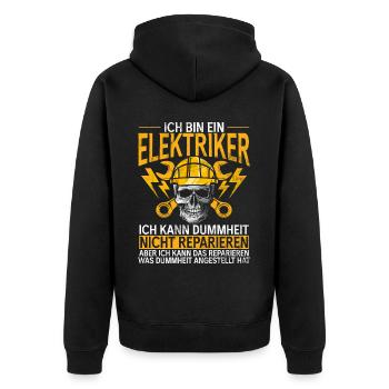 Electronicien Electrique Profession Volt Génie Electrique - Veste à capuche bio Premium Unisexe - noir - Dos - Nico (187cm)