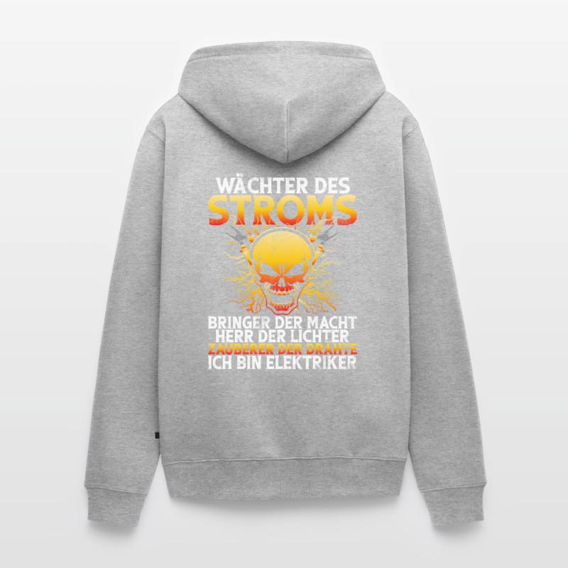 Electronics Technician Electrics Profession Volt Electrical Engineering Unisex Premium Organic Zip Hoodie