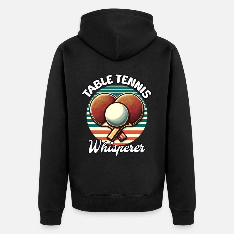 Chuchoteur de tennis de table - Veste à capuche bio Premium Unisexe - noir